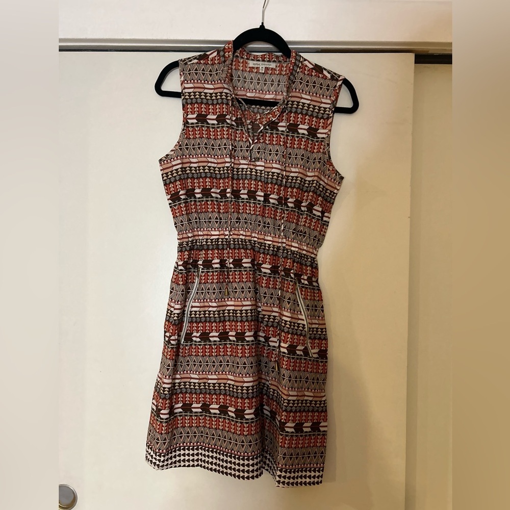 Speed Control Red and Black Patterned Midi Dress